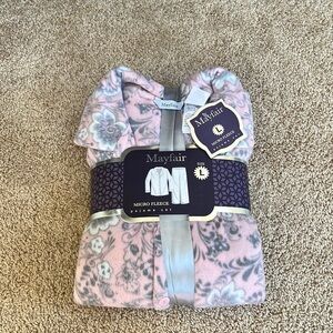New! Mayfair large pink/grey combo large microfiber pajama set.